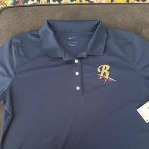 Nike Dark Blue Polo with Embroidered Logo